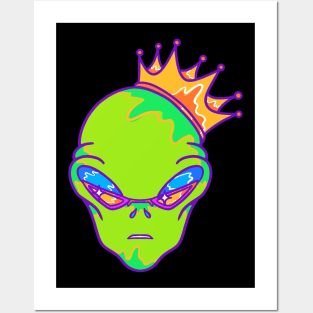 Alien King Psychedelic Posters and Art